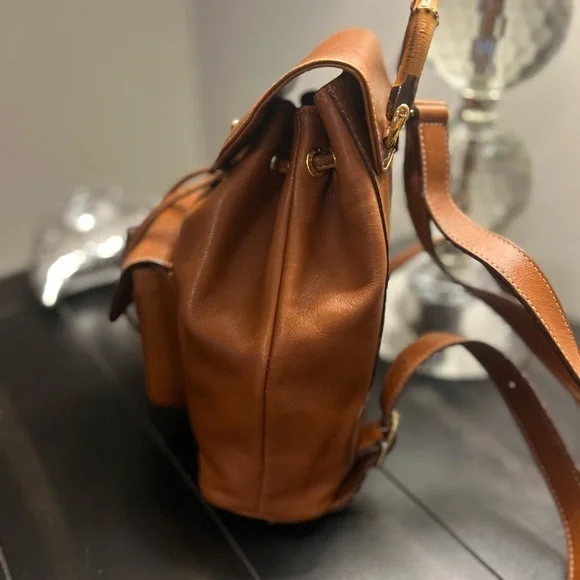 Gucci Bamboo Drawstring Leather Backpack GORGEOUS!!! - Picture 5 of 15